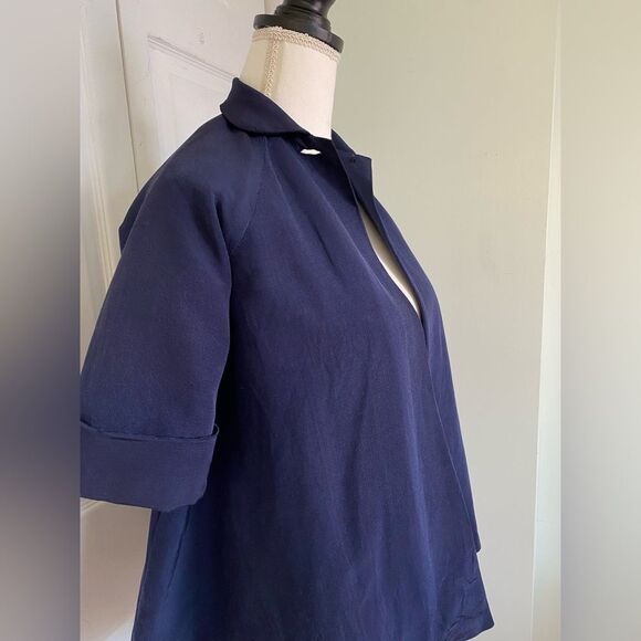 1950s Midnight Blue Petti Short Coat - Picture 3 of 8